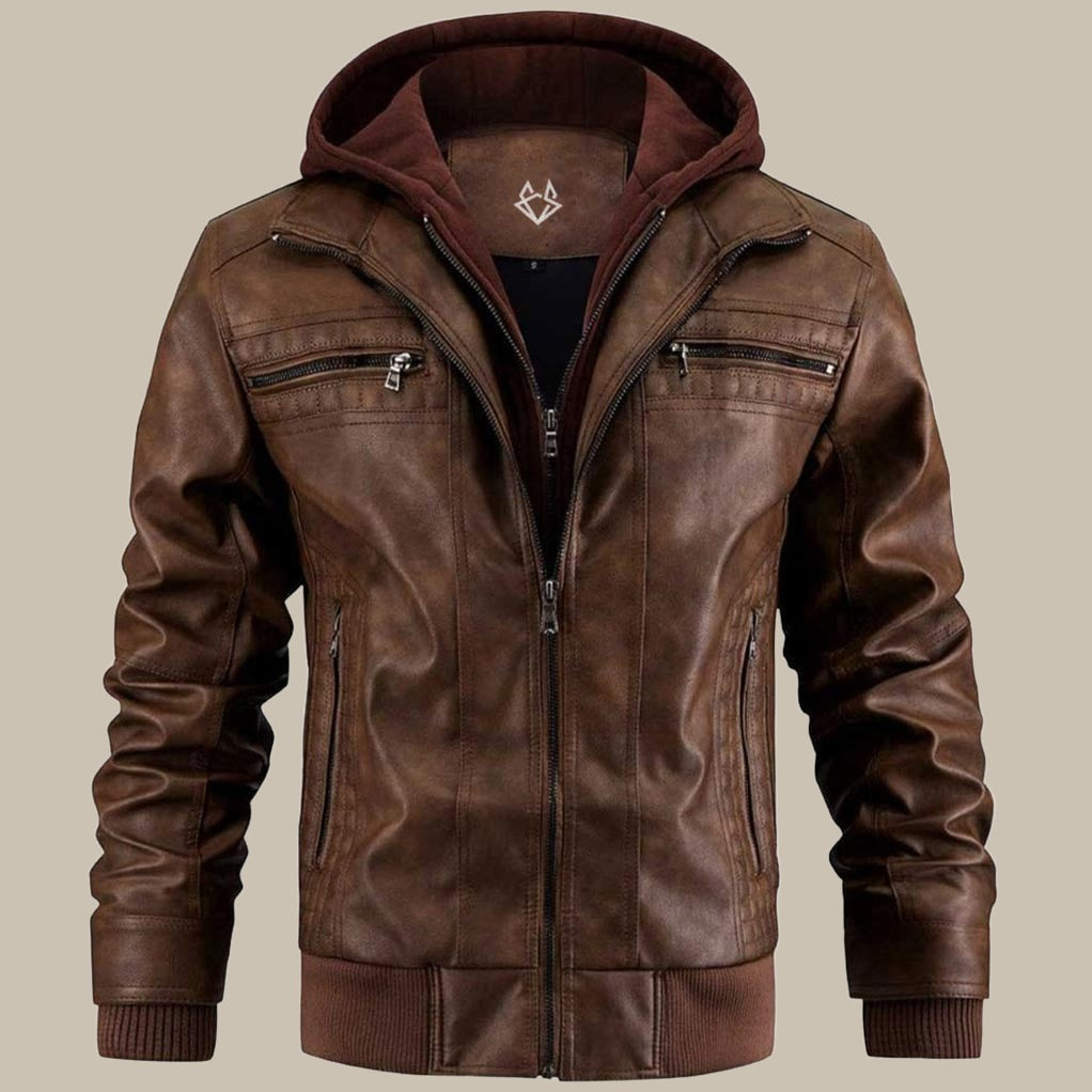 Men's Classic Leather Biker Jacket