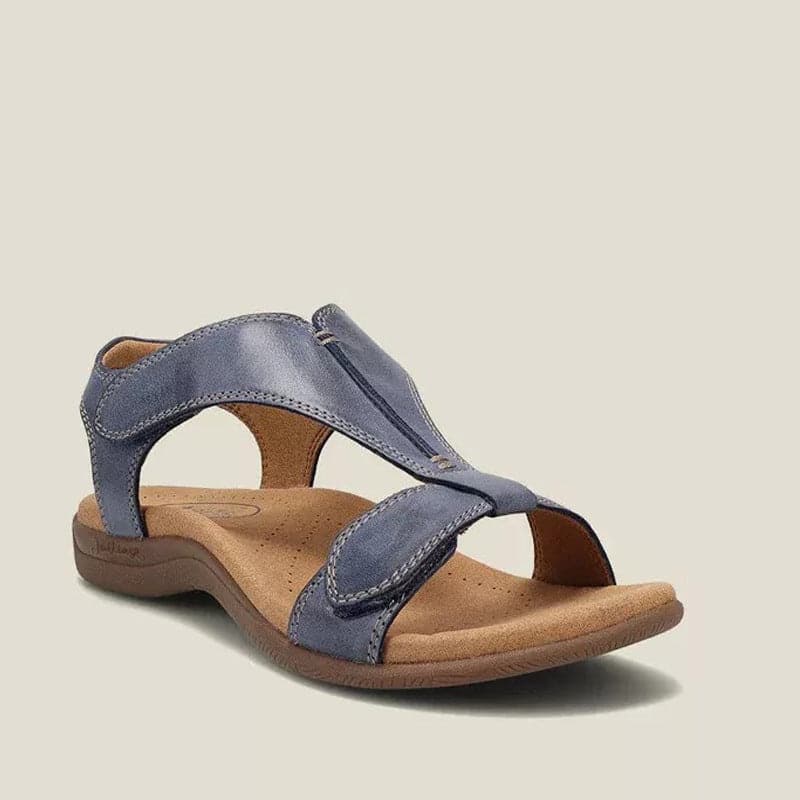 Comfortable Women's Leather Sandals with Adjustable Buckle - Nocini