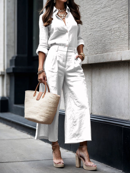 Women's Casual Pants and Top Outfit Set