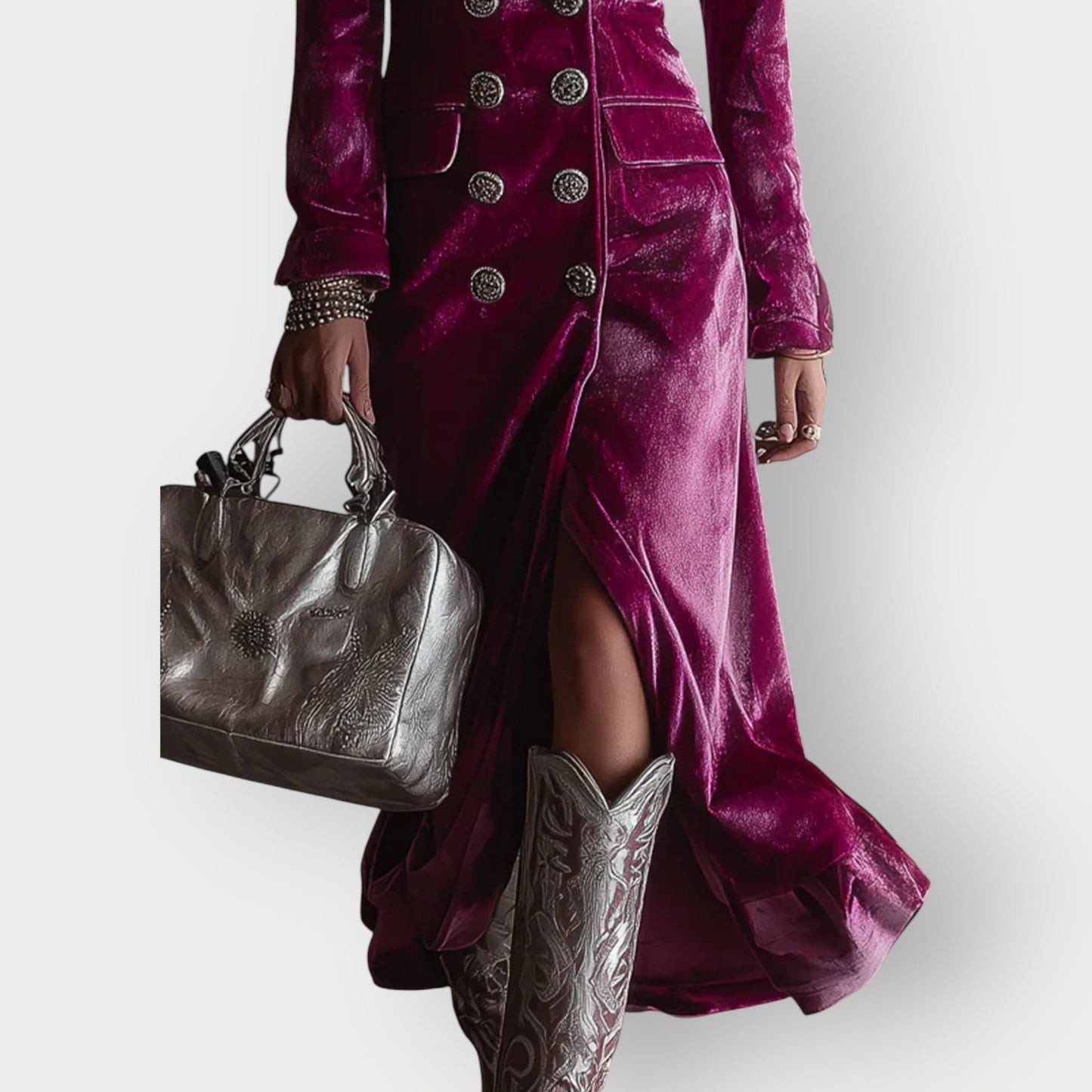 Elegant Soft Velvet Long Dress