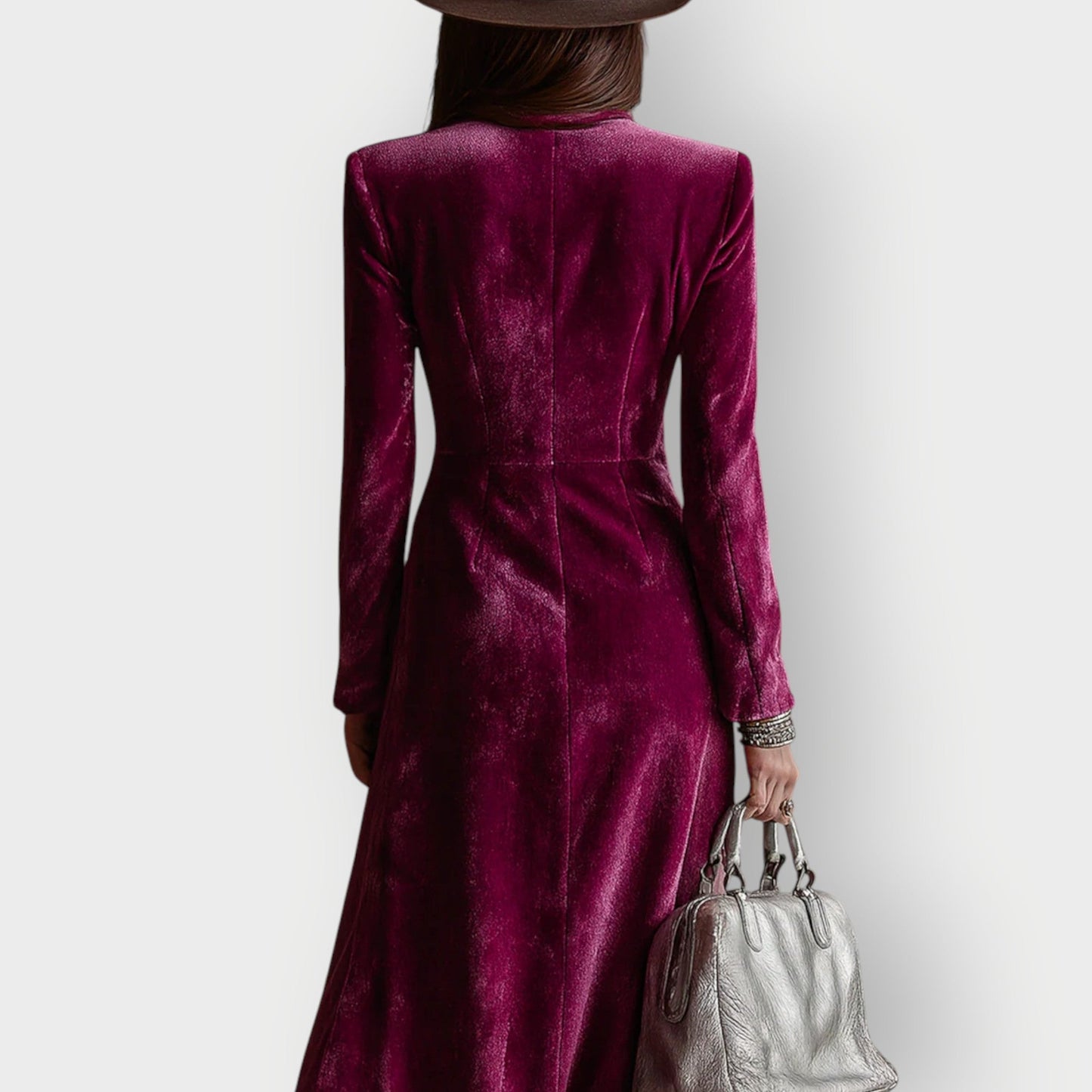 Elegant Soft Velvet Long Dress