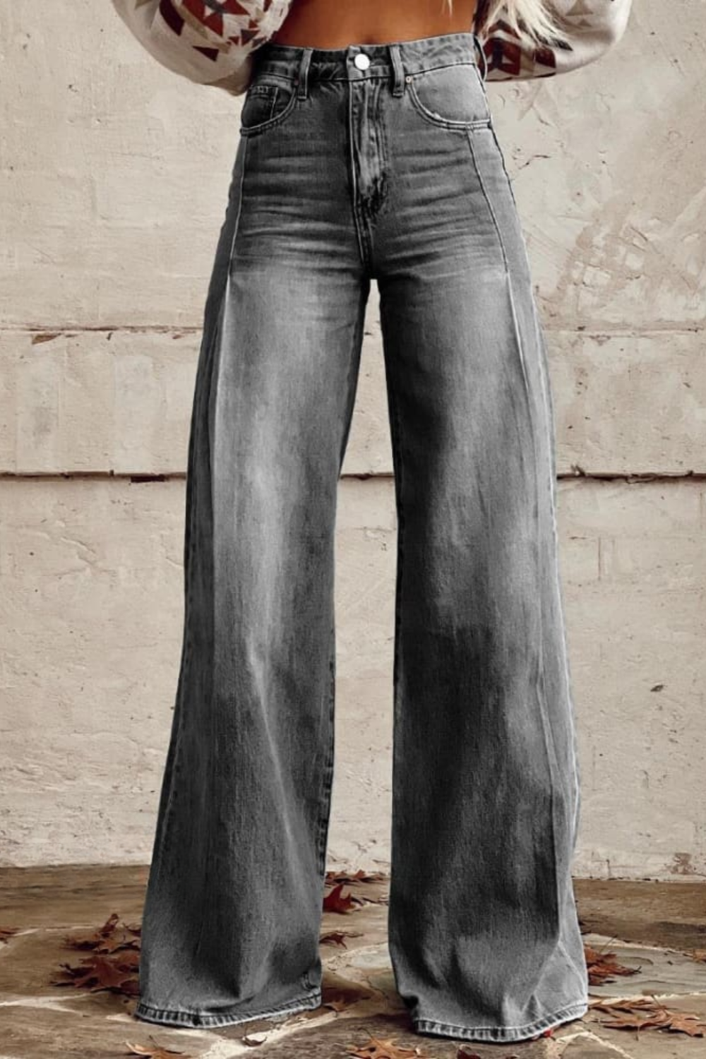 Trendy High Waist Flare Jeans