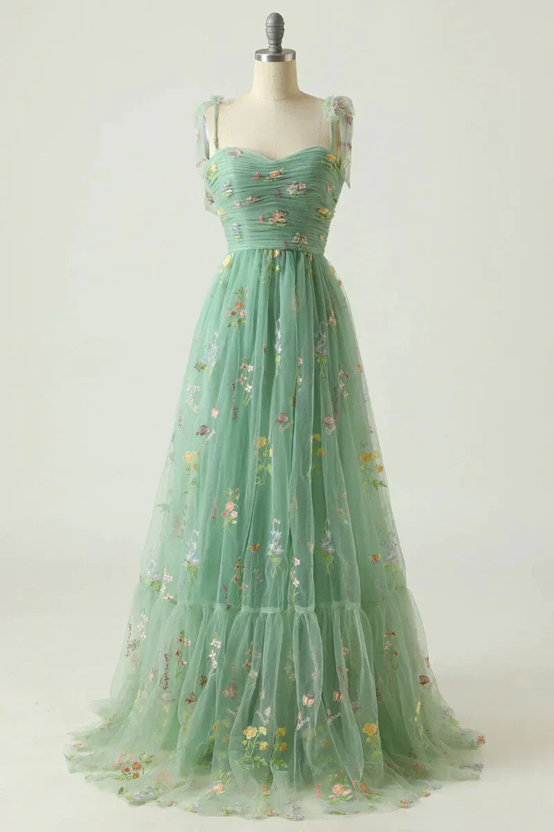 Delicate Floral Wedding Dress - Olytrend