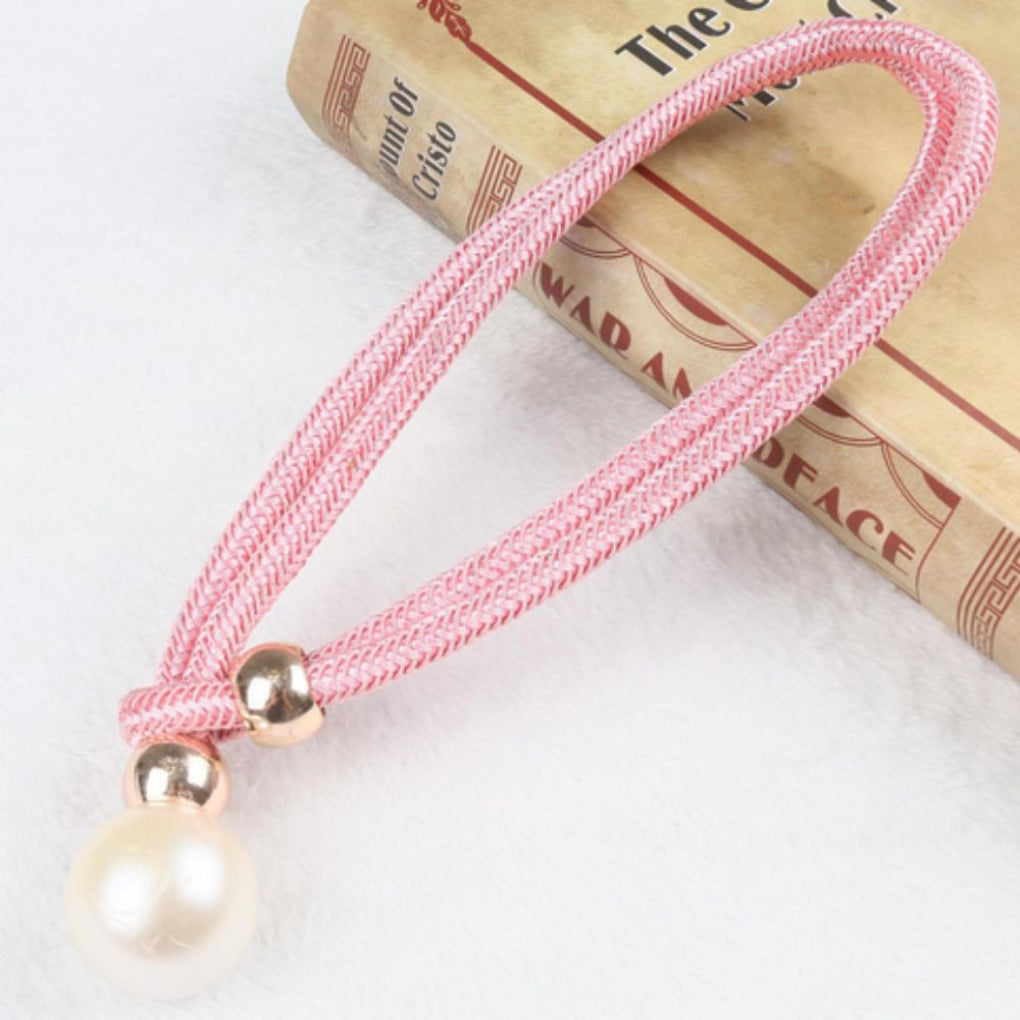 Luxurious White 2-Piece Pearl Curtain Tieback Set