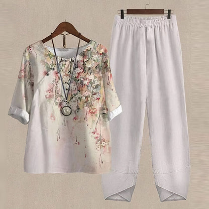Stylish Women's Summer Shirt & Wide Leg Pant Set