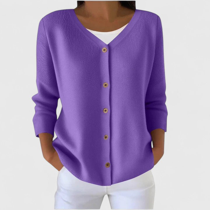 Wena | Chic Open Front Cardigan - Olytrend