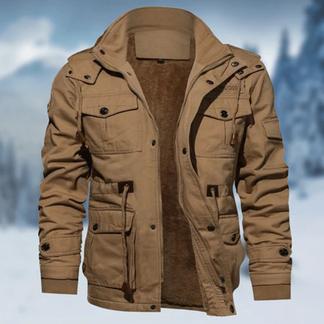 Warm Men's Insulated Cargo Parka Jacket - Nocini