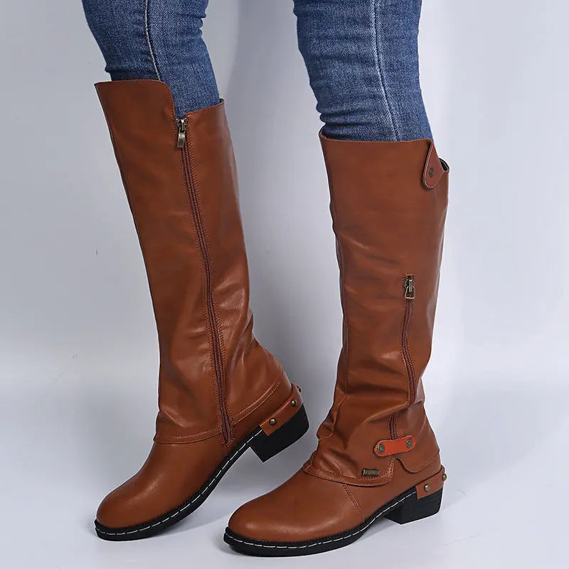 Lace-Up Ankle Boots for Women - Classic Comfortable Design