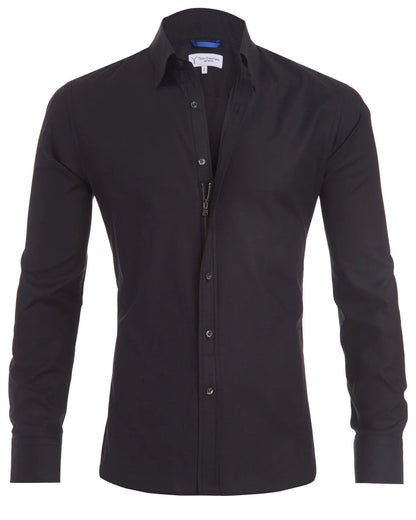 Slim Fit Zip Up Shirt