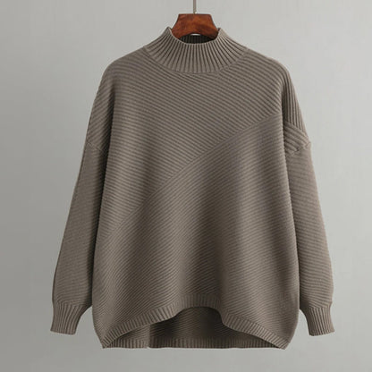 Relaxed Fit Crew Neck Knit Sweater - Nocini
