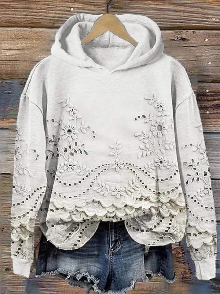 Fashion Floral Pullover Hoodie