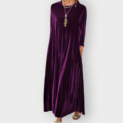 Elegant Soft Maxi Velvet Dress