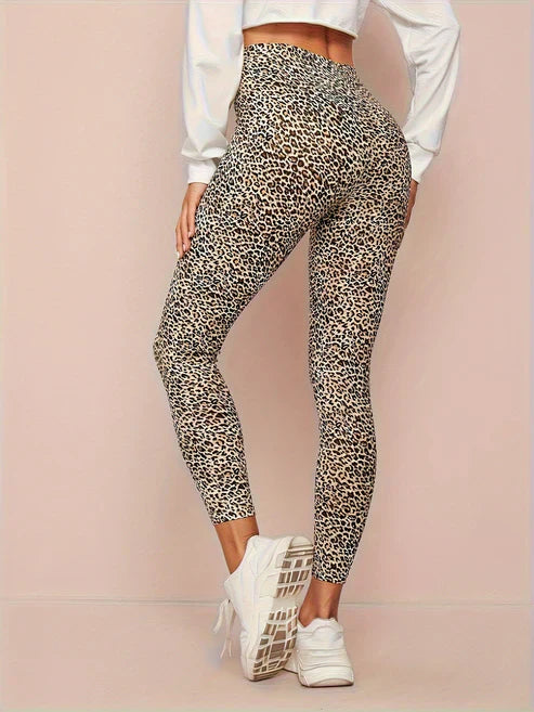 Fashionable Animal Print High Waist Leggings