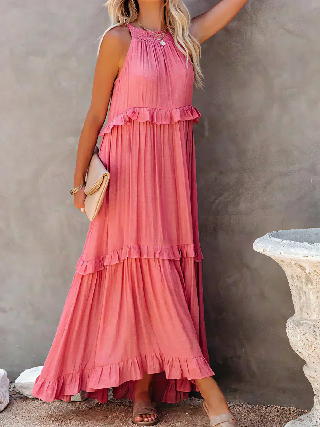Chic Ruffle Strapless Summer Dress