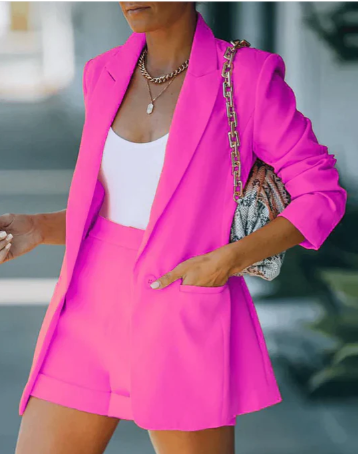 Cropped Jacket Outfit Set