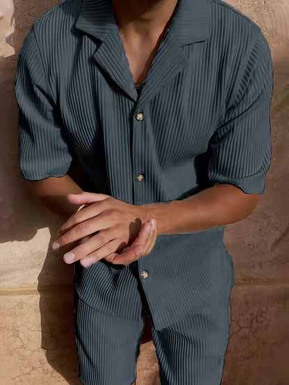 Relaxed Linen Beachwear Outfit Set