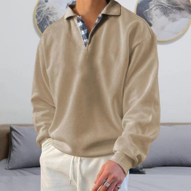 Relaxed Fit Men's Classic Polo Sweater - Nocini