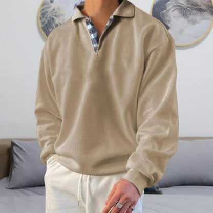 Relaxed Fit Men's Classic Polo Sweater - Nocini