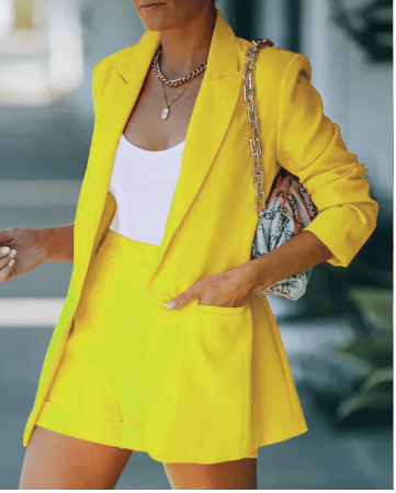 Cropped Jacket Outfit Set