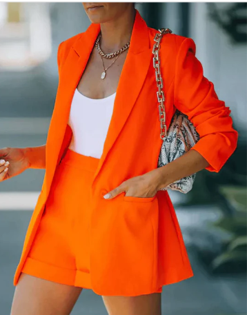 Cropped Jacket Outfit Set - Olytrend