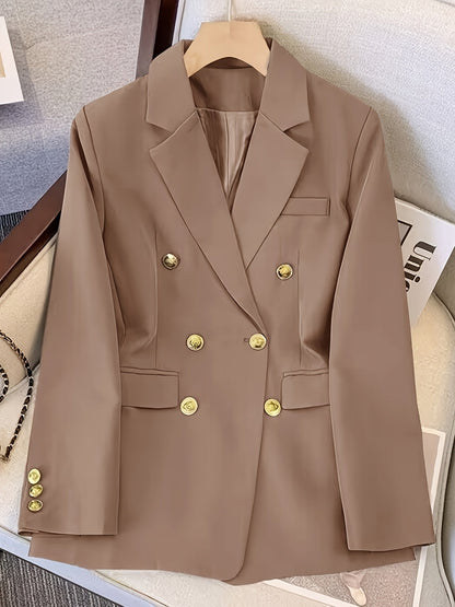 Professional Fit Women's Blazer with Gold Buttons