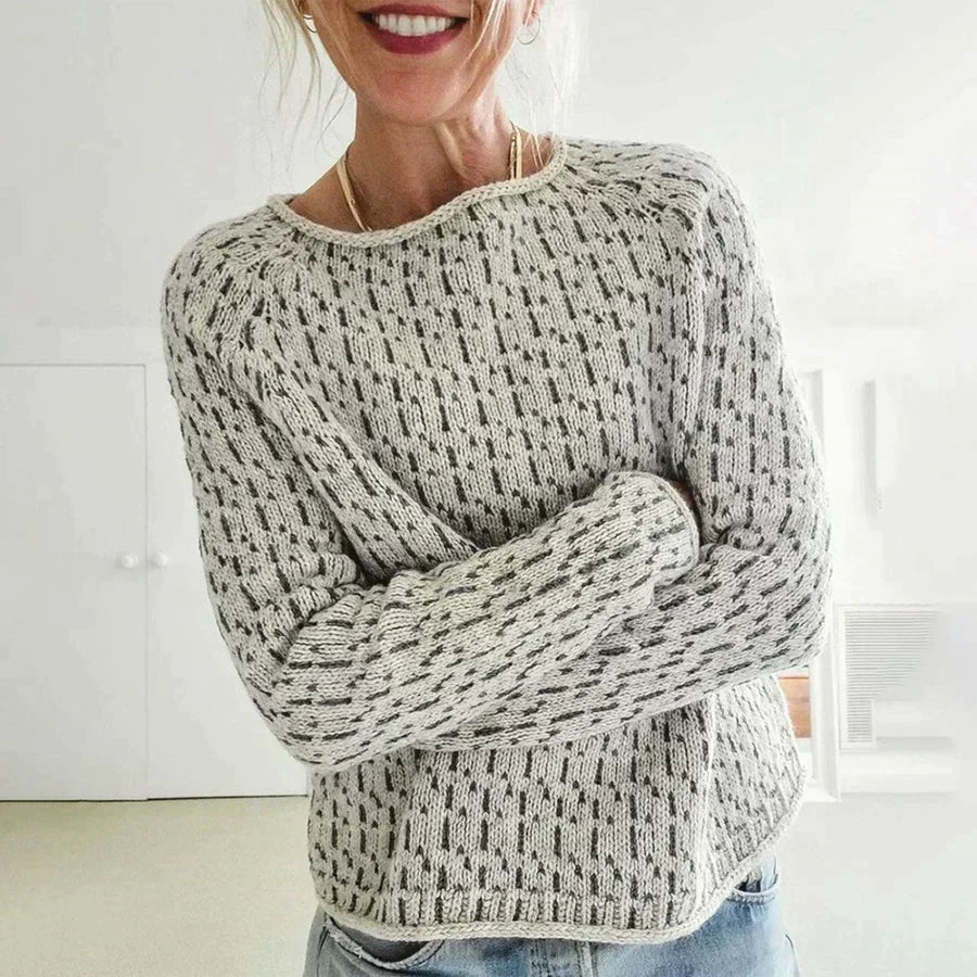 Relaxed Fit Crew Neck Wool Sweater - Nocini
