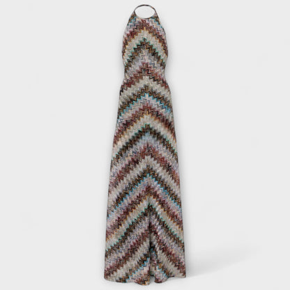 Colorful Knit Dress – Classic Herringbone Pattern