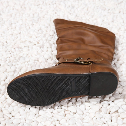 Ladies Tall Side Zip Leather Boots