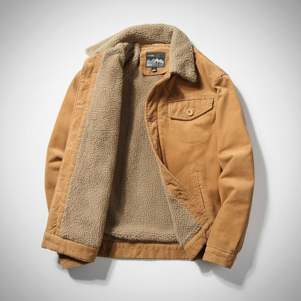 Warm Fleece Lined Corduroy Jacket