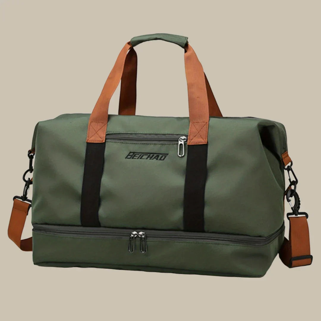 Large Capacity Leather Mens Duffel Bag