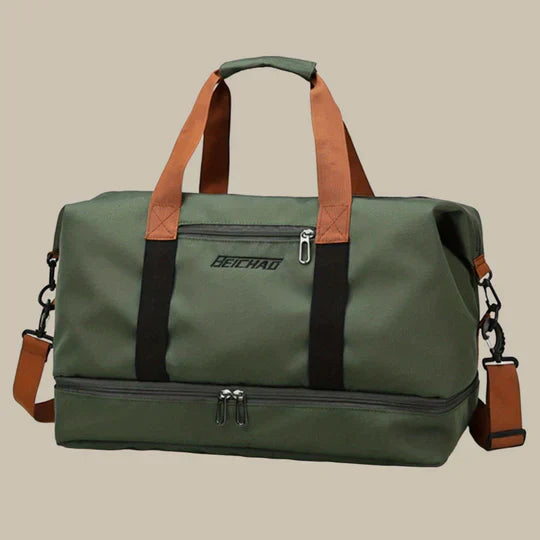 Large Leather Travel Duffel Bag for Men