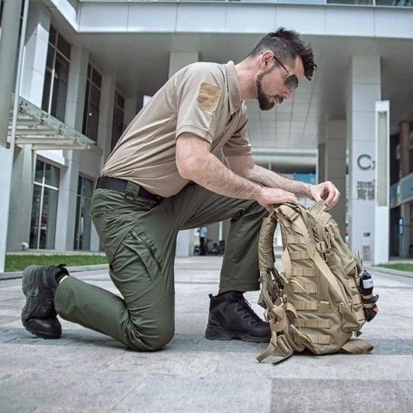 Practical Men's Work Pants with Zip Pockets