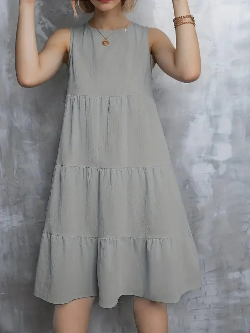Summer Sleeveless Round Neck Dress