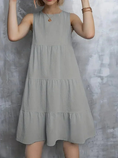 Summer Sleeveless Round Neck Dress