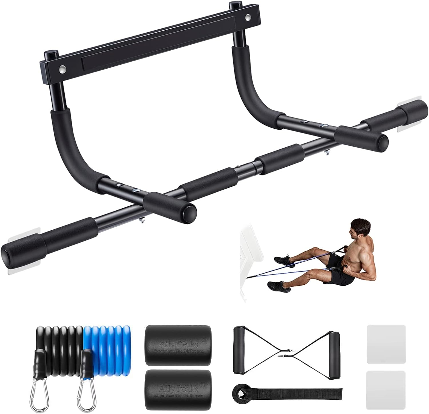 Strong Doorway Pull Up Bar – 200kg Weight Limit - Pexav