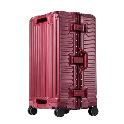 AA OUT OF STOCK Wide Grip Hard Shell Suitcase - Zagreb-Red-S (47 L)-Nora Luxe