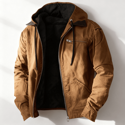 Waterproof Lined Zip Up Hooded Parka Jacket - Nocini