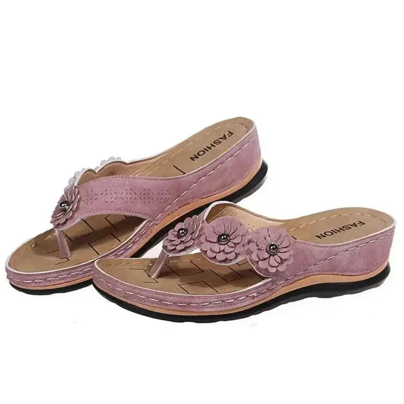 Comfortable Floral Slide Sandals for Women