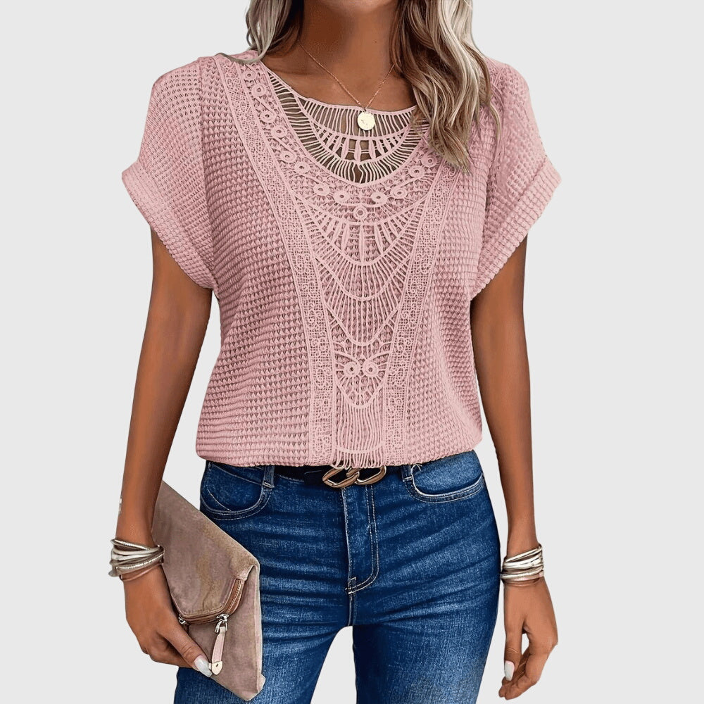 Elegant White Pearl Button Down Shirt