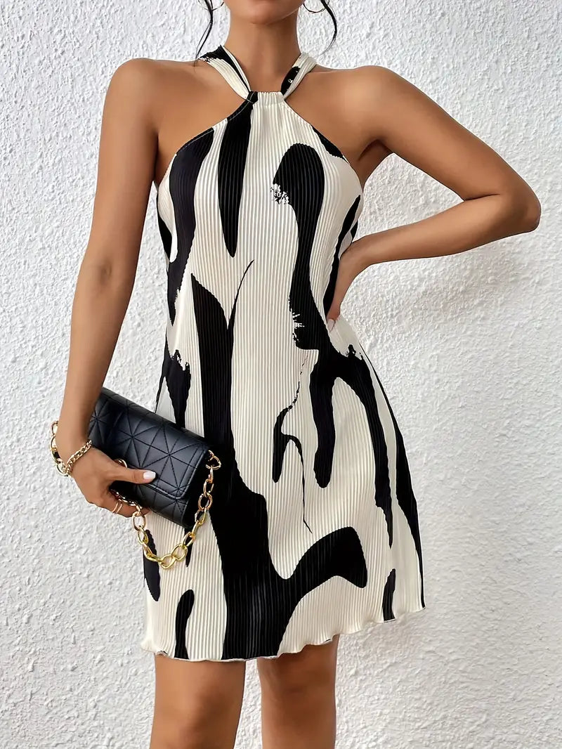 Summer Halter Neck A-Line Dress for Women