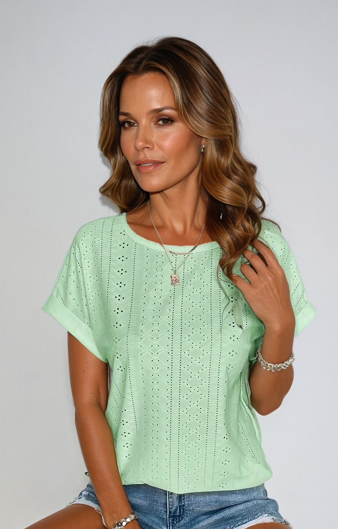 Women's Lace Trim Blouse