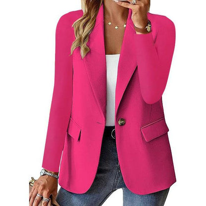 Classic Fit One Button Women's Office Blazer
