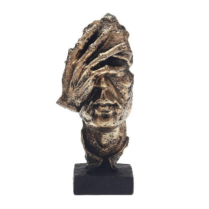 Abstract Golden Sculpture – Soren-Silent-The Livary