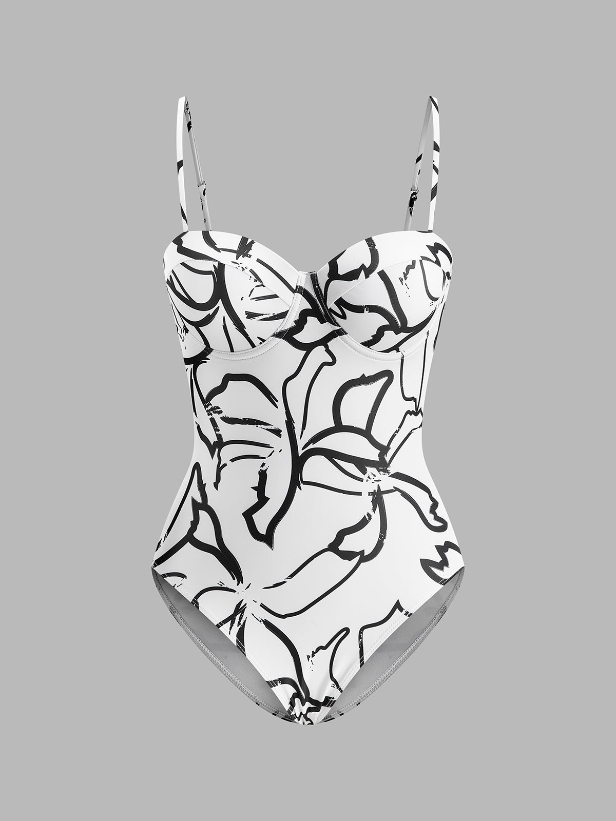 Vibrant Pattern Halter Neck Swimsuit