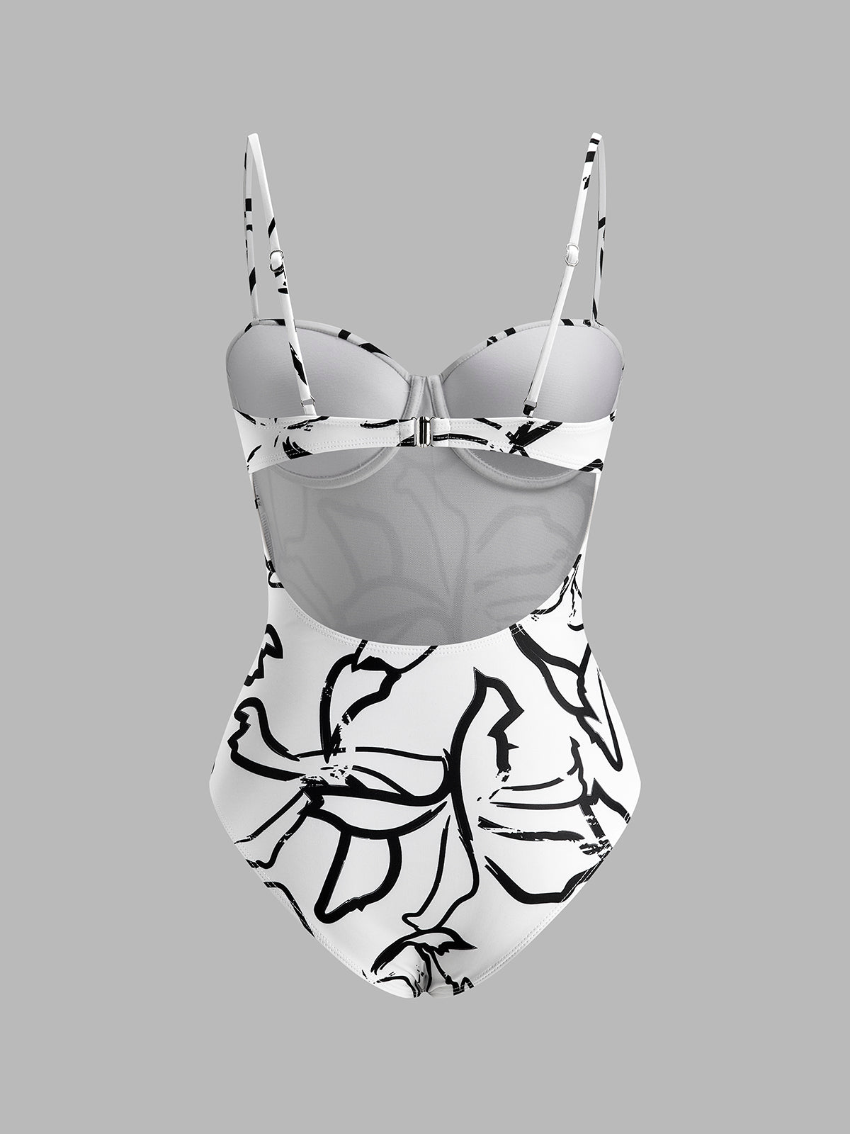 Vibrant Pattern Halter Neck Swimsuit
