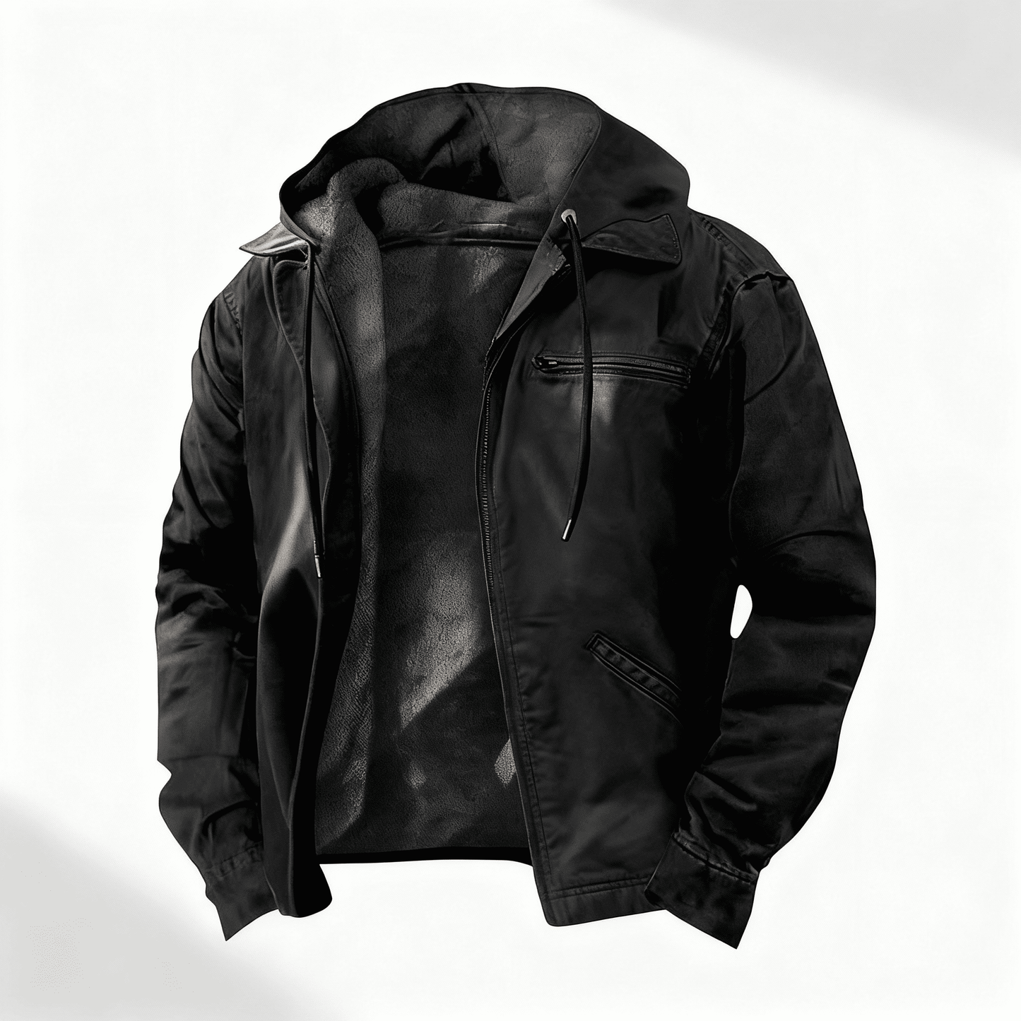 Waterproof Lined Zip Up Hooded Parka Jacket