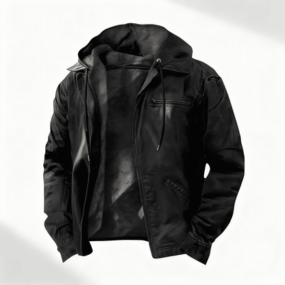 Waterproof Lined Zip Up Hooded Parka Jacket
