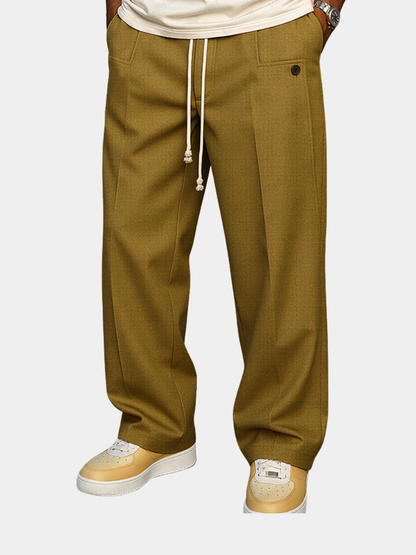 Men's Classic Fit Drawstring Trousers - Nocini