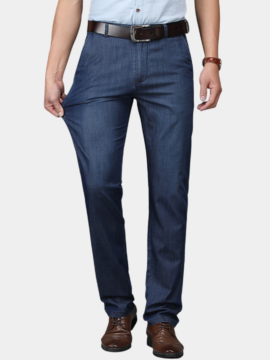 Classic Fit Mens Straight Leg Jeans Pants - Nocini