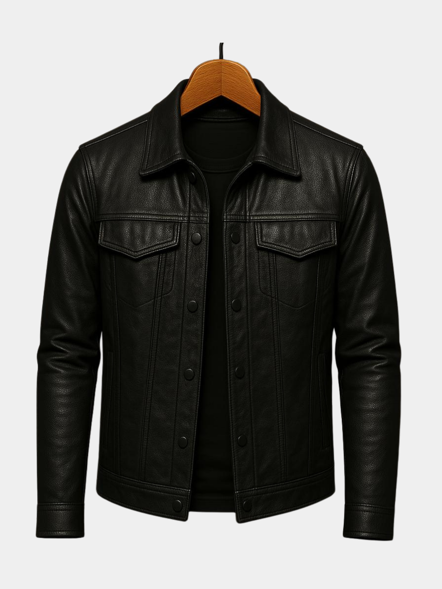 Men's Classic Zip Jacket with Chest Pockets - Nocini